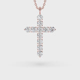 Lab Grown Diamond Cross Necklace 