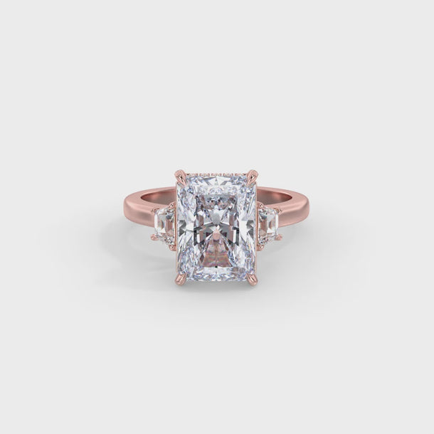 Lab Grown Diamond Engagement Ring "Theodora" #color_rose-gold