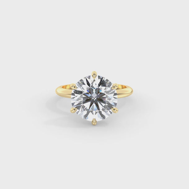 Lab Grown Diamond Engagement Ring "Luna" #color_yellow-gold