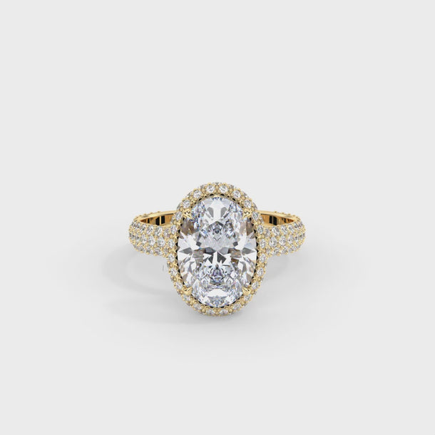Lab Grown Diamond Engagement Ring "Vega" #color_yellow-gold