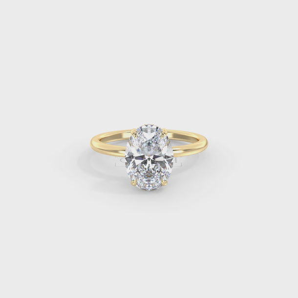 Lab Grown Diamond Engagement Ring "Noelle" #color_yellow-gold
