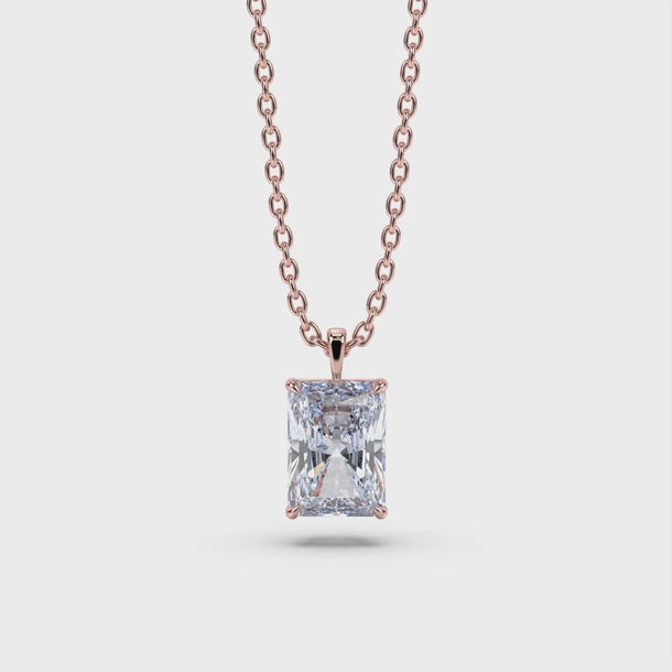 Lab Grown Diamond Pendant Necklace "Octavia" #color_rose-gold