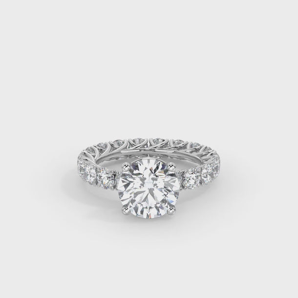 Lab Grown Diamond Engagement Ring "Margot" #color_white-gold