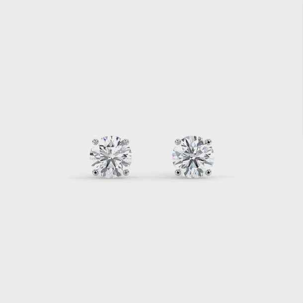 Lab Grown Diamond Stud Earrings "Liora" #color_white-gold