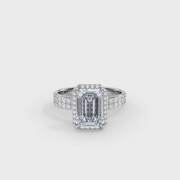 Lab Grown Diamond Engagement Ring "Gatsby" #color_platinum