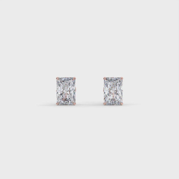 Lab Grown Diamond Stud Earrings "Adelle" #color_rose-gold