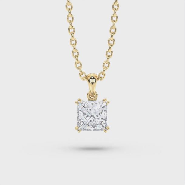 Lab Grown Diamond Pendant Necklace "Amira" #color_yellow-gold