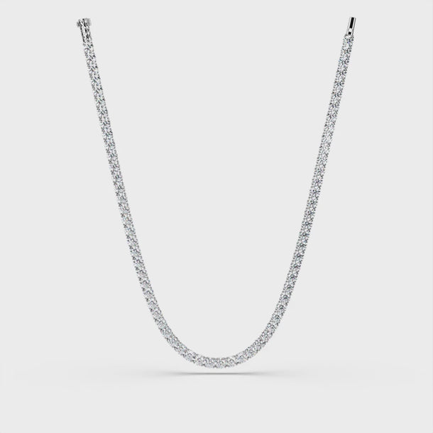 Lab Grown Diamond Tennis Necklace "Spider"  43.0 carat #color_platinum
