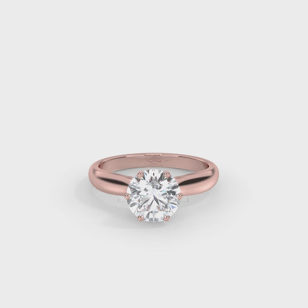 Lab Grown Diamond Engagement Ring "Grace" #color_rose-gold
