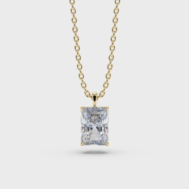 Lab Grown Diamond Pendant Necklace "Octavia" #color_yellow-gold