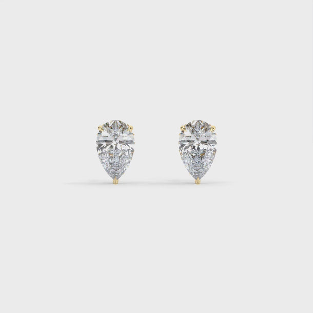 Lab Grown Diamond Stud Earrings "Nora" #color_yellow-gold