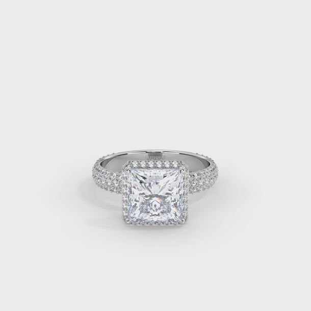 Lab Grown Diamond Engagement Ring "Lucia" #color_white-gold