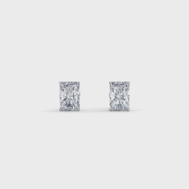 Lab Grown Diamond Stud Earrings "Adelle" #color_platinum