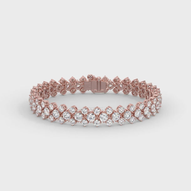 Lab Grown Diamond Tennis Bracelet "Constellation" #color_rose-gold
