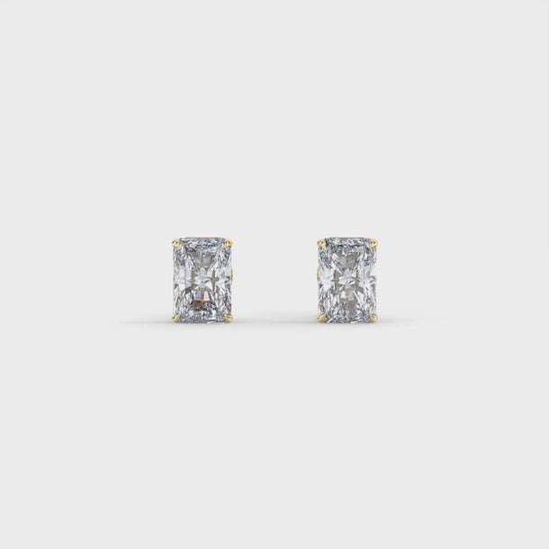 Lab Grown Diamond Stud Earrings "Vivienne" #color_yellow-gold