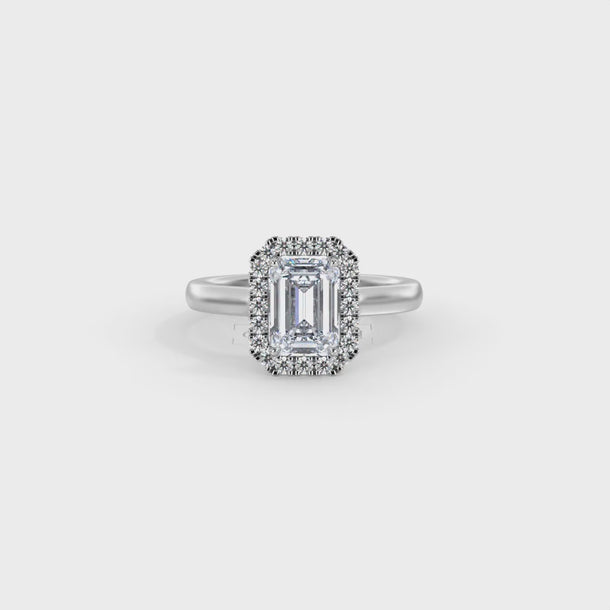 Lab Grown Diamond Engagement Ring "Biance" #color_white-gold
