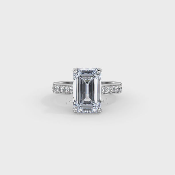 Lab Grown Diamond Engagement Ring "Beatrix" #color_white-gold