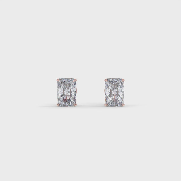 Lab Grown Diamond Stud Earrings "Vivienne" #color_rose-gold