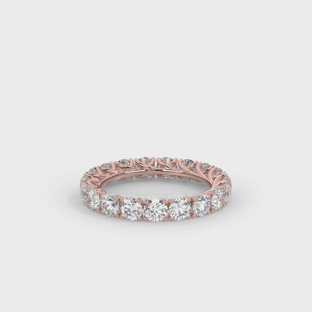 Lab Grown Diamond Еternity Ring "Olive" #color_rose-gold