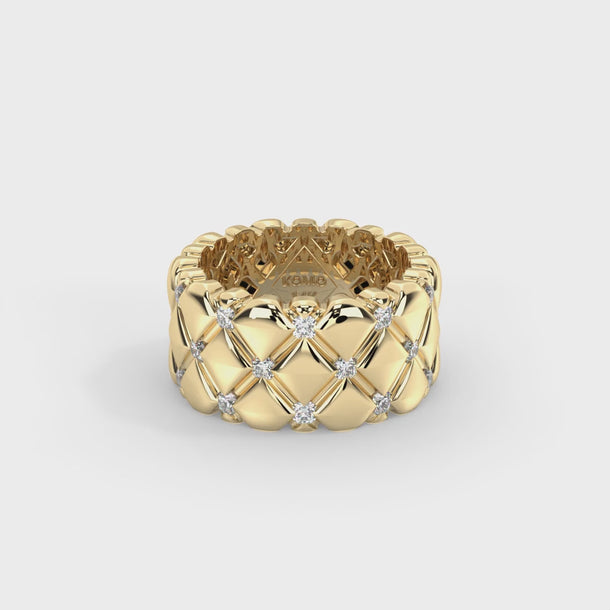 Lab Grown Diamond Engagement Ring "Colosseum" #color_yellow-gold