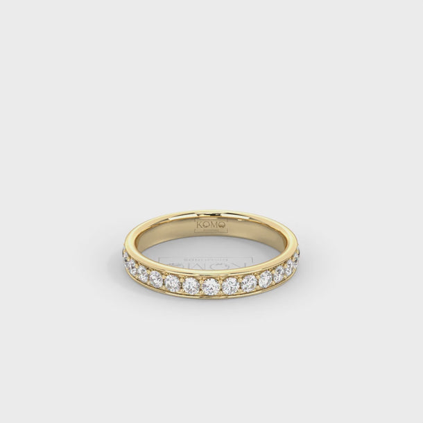 Lab Grown Diamond Wedding Ring "Runway" #color_yellow-gold