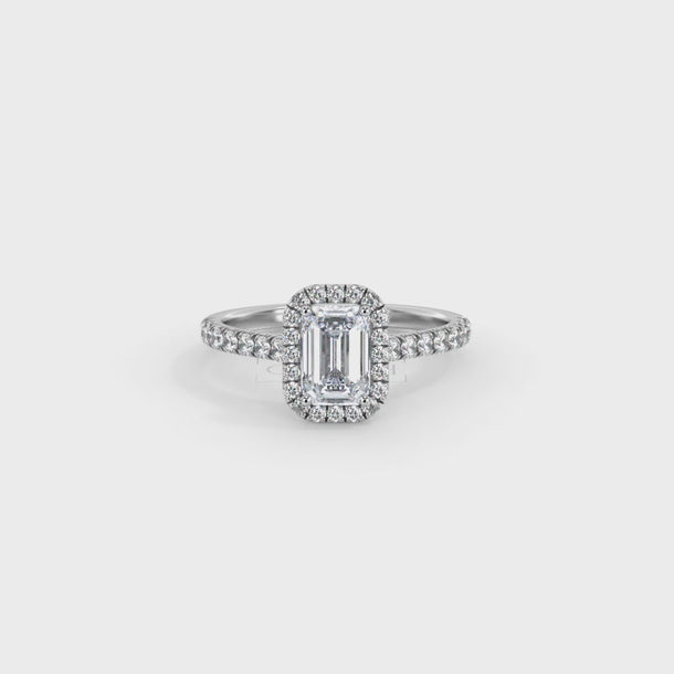 Lab Grown Diamond Engagement Ring "Alba" #color_platinum