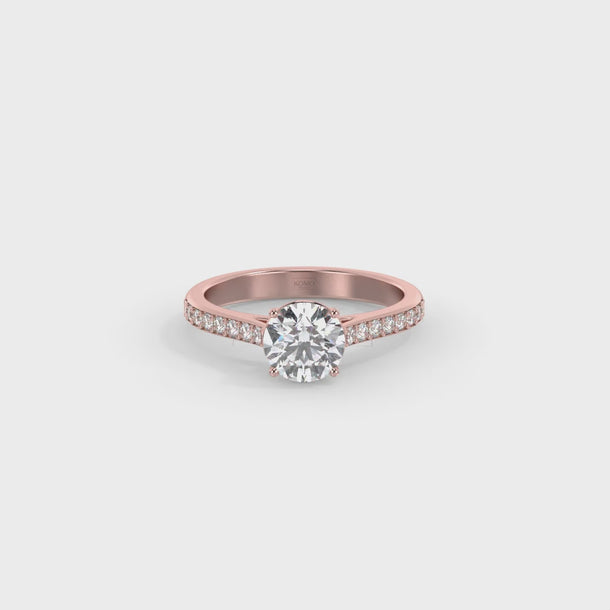 Lab Grown Diamond Engagement Ring "Liora" #color_rose-gold