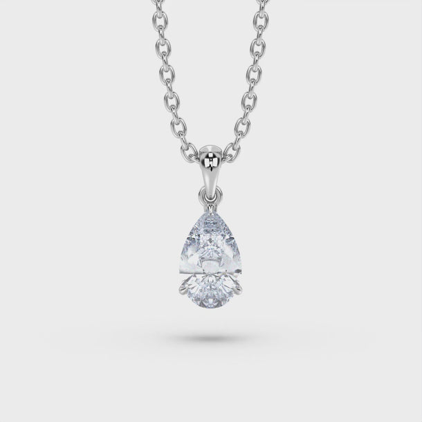 Lab Grown Diamond Pendant Necklace "Isla" #color_platinum
