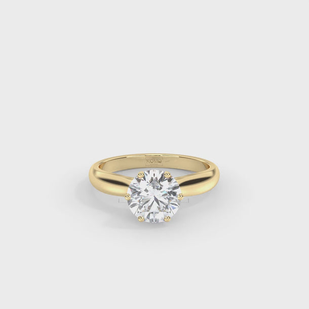 Lab Grown Diamond Engagement Ring "Grace" #color_yellow-gold