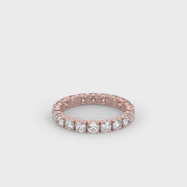 Lab Grown Diamond Еternity Ring "Monroe" #color_rose-gold