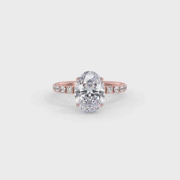 Lab Grown Diamond Engagement Ring "Camille" #color_rose-gold