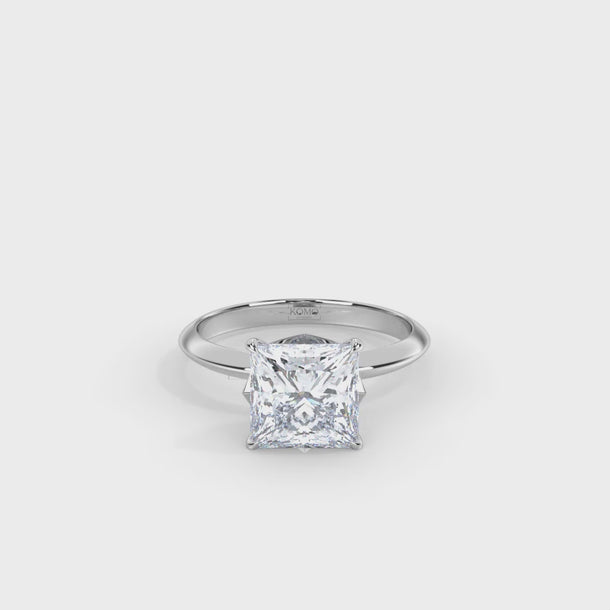 Lab Grown Diamond Engagement Ring "Zara" #color_white-gold